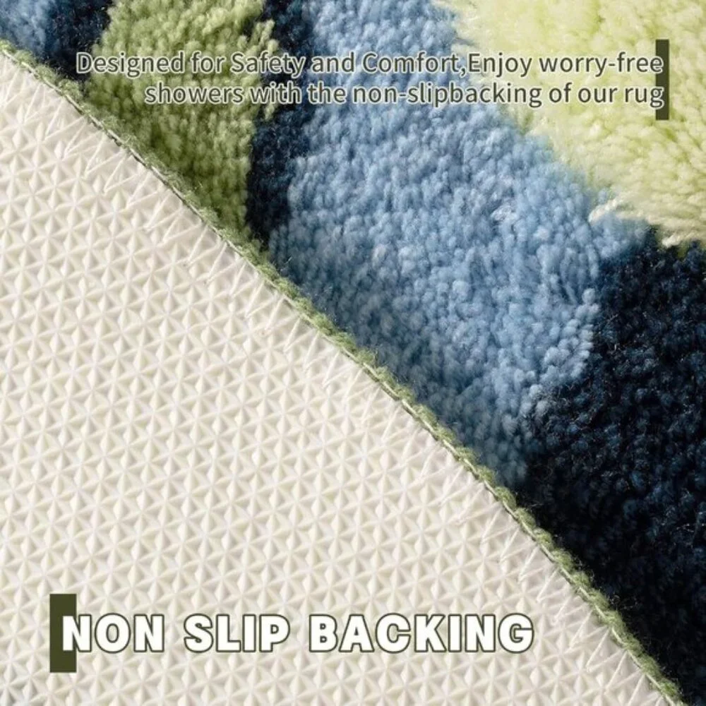 New Modern Round Area Rug – Grass Green Aesthetic Non-Slip Fluffy Carpet